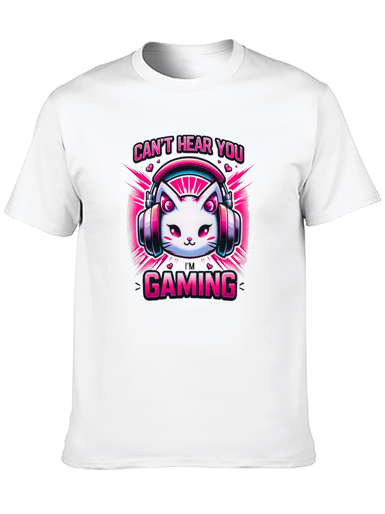 Gaming Cat T-Shirt - Cant Hear You