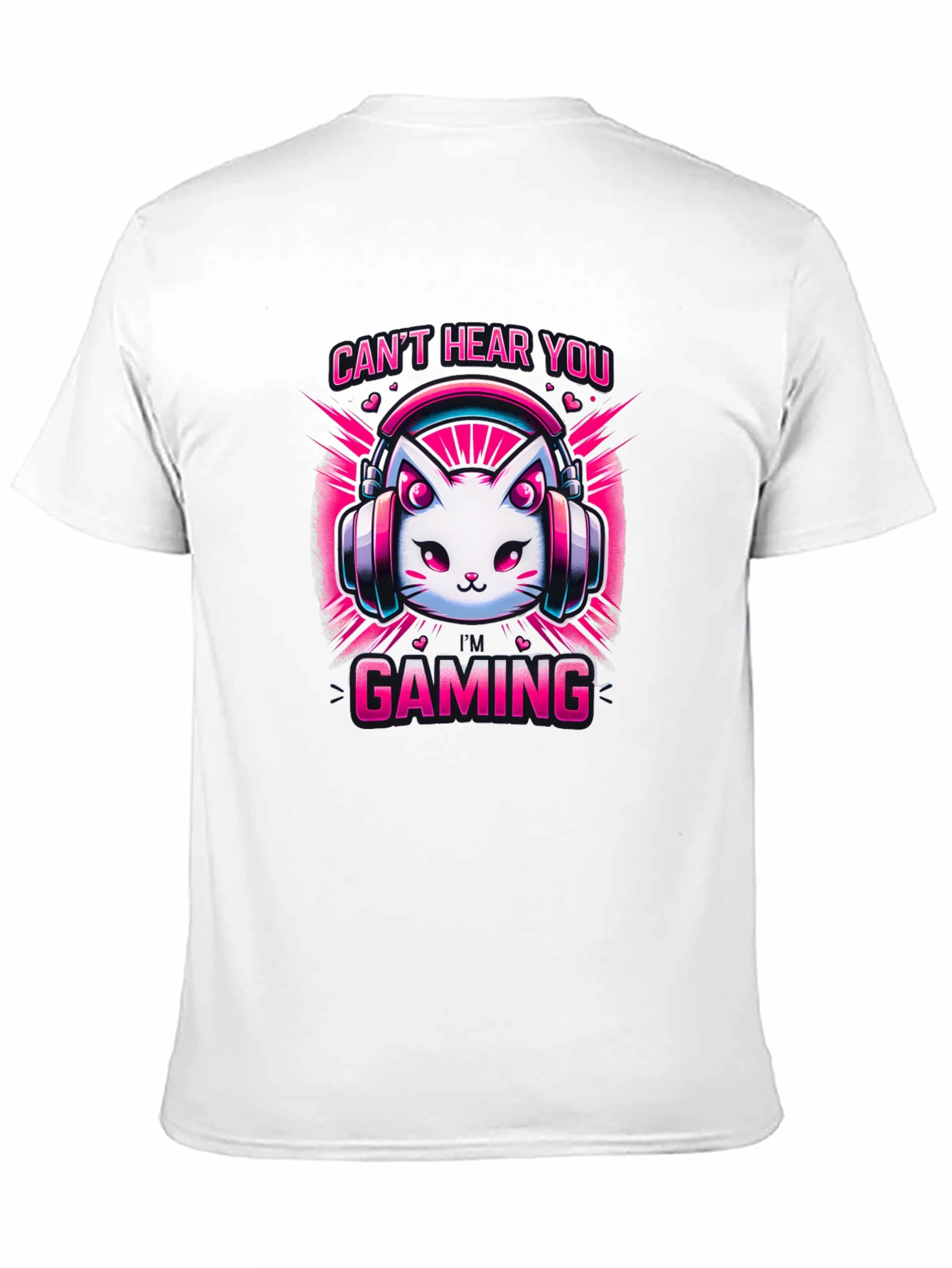 Gaming Cat T-Shirt - Cant Hear You