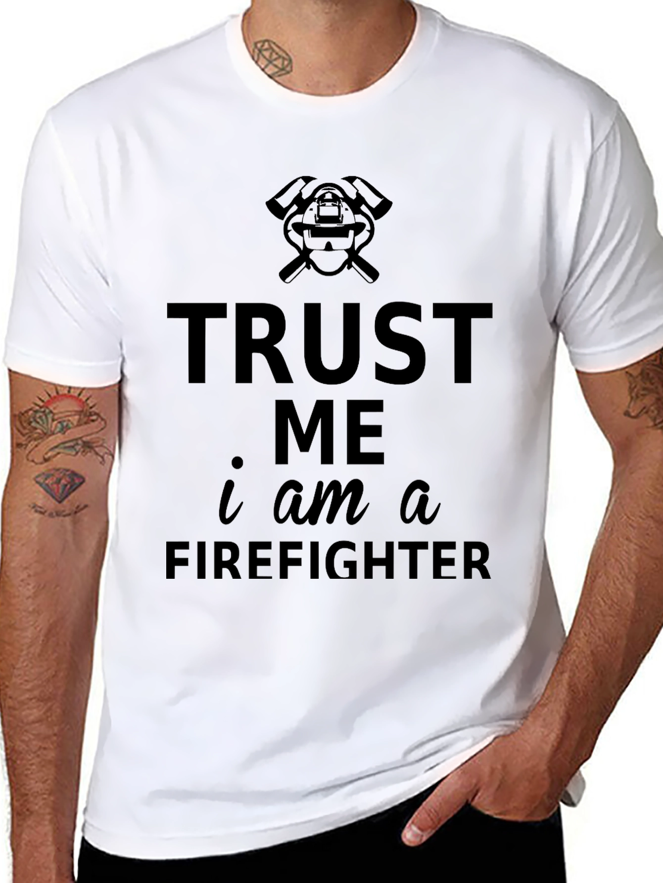 Trust Me Firefighter Black T-Shirt