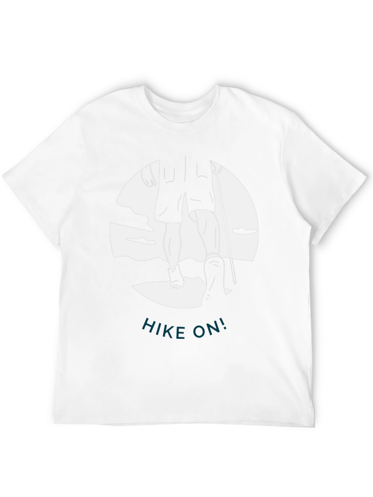 Hike On! Graphic Print Black T-Shirt