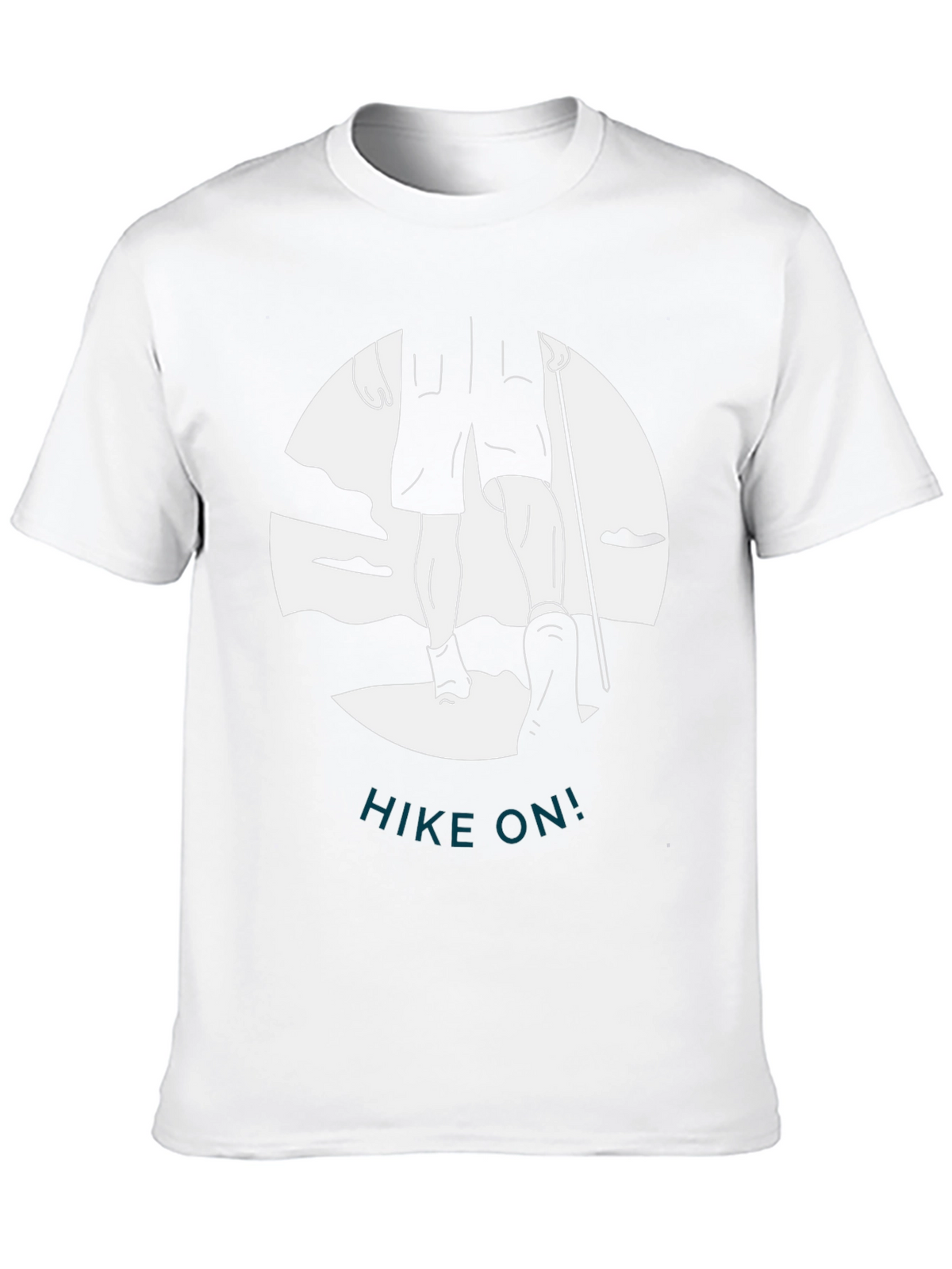 Hike On! Graphic Print Black T-Shirt