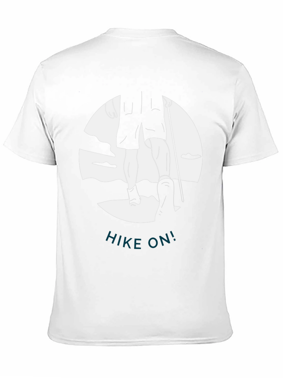 Hike On! Graphic Print Black T-Shirt