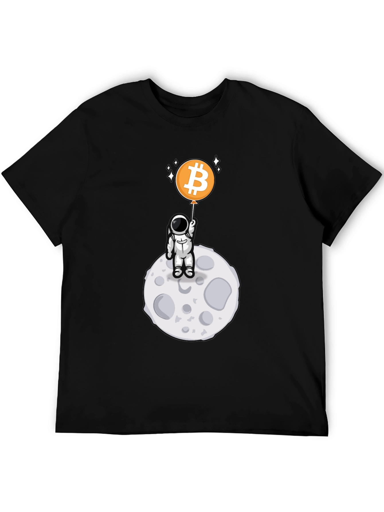 Bitcoin Astronaut Black T-Shirt - Crypto Moon