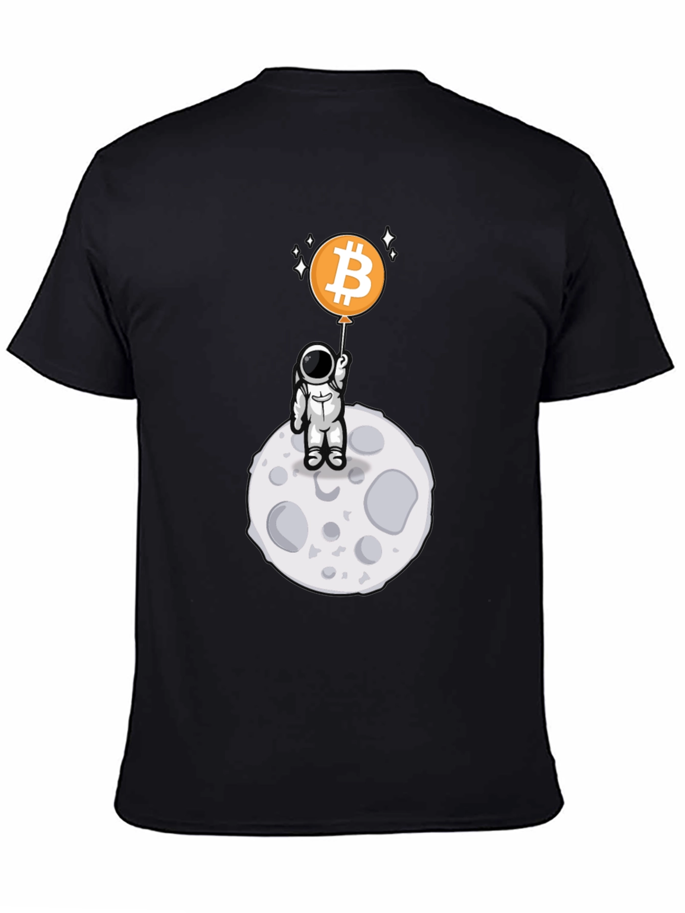 Bitcoin Astronaut Black T-Shirt - Crypto Moon