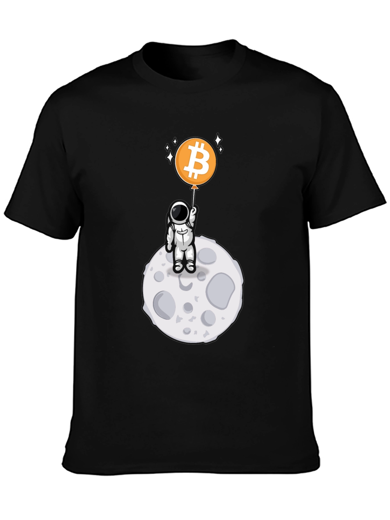 Bitcoin Astronaut Black T-Shirt - Crypto Moon