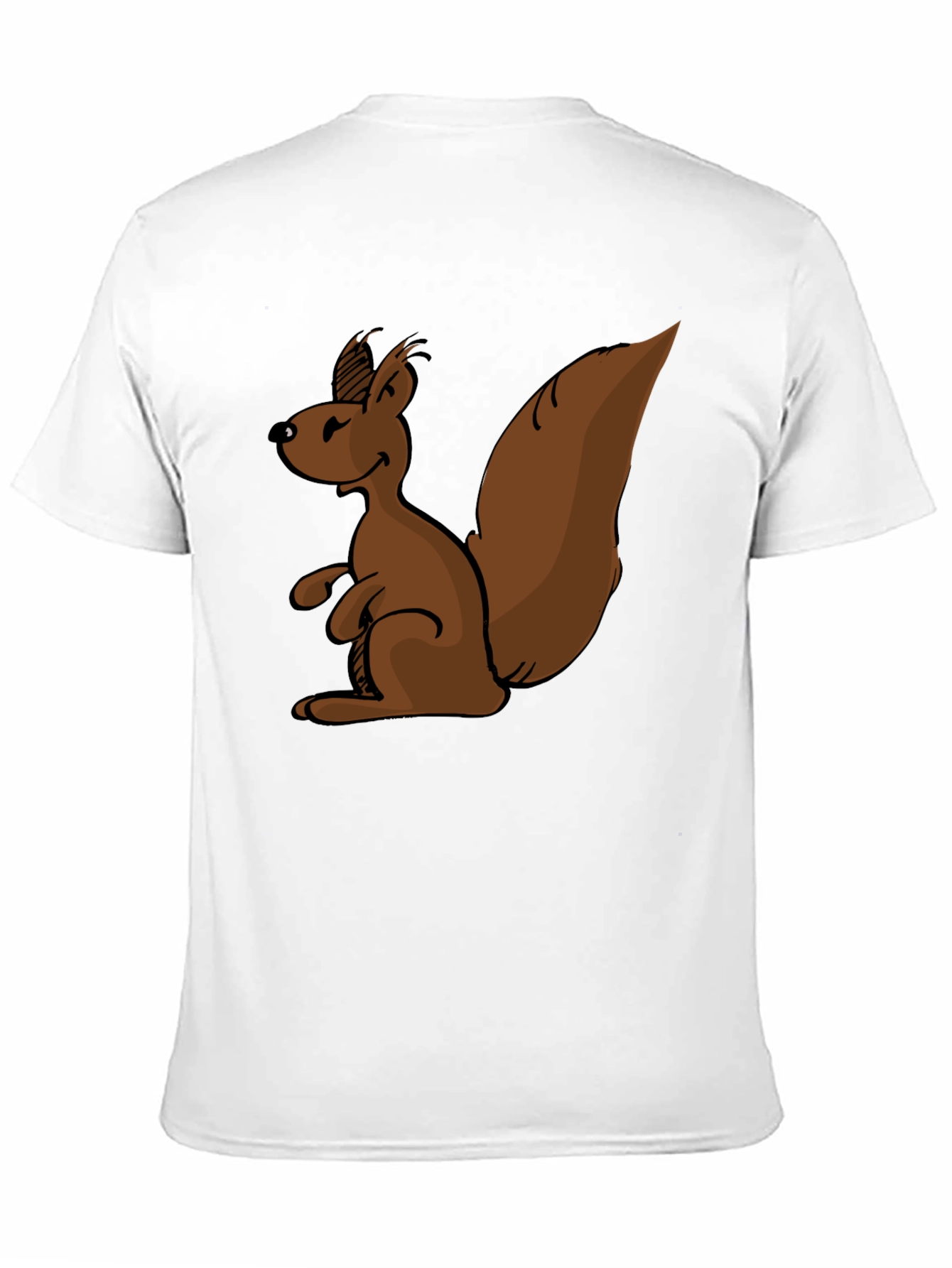 Squirrel Cartoon Graphic Tee - Soft Cotton Blend