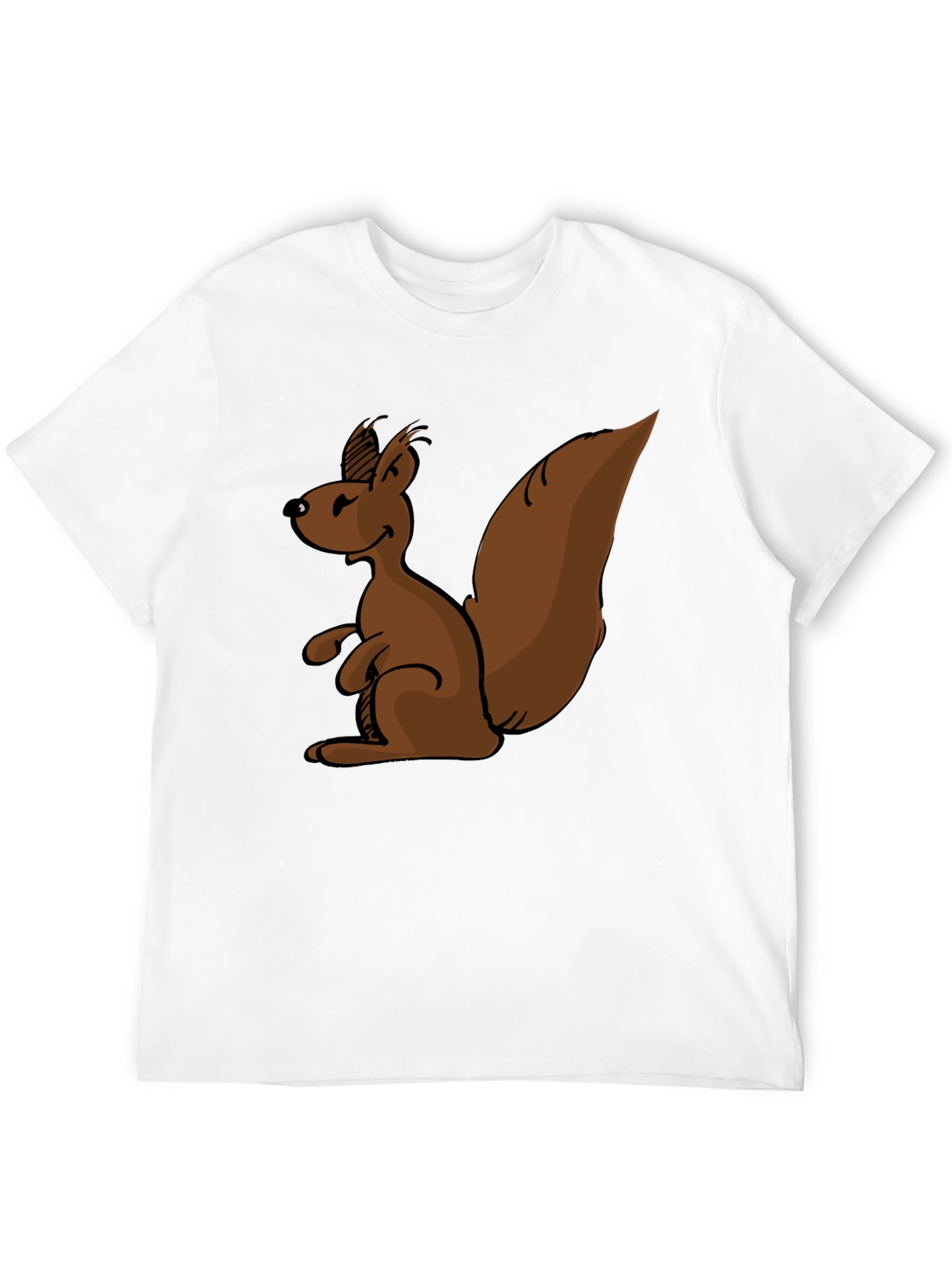 Squirrel Cartoon Graphic Tee - Soft Cotton Blend