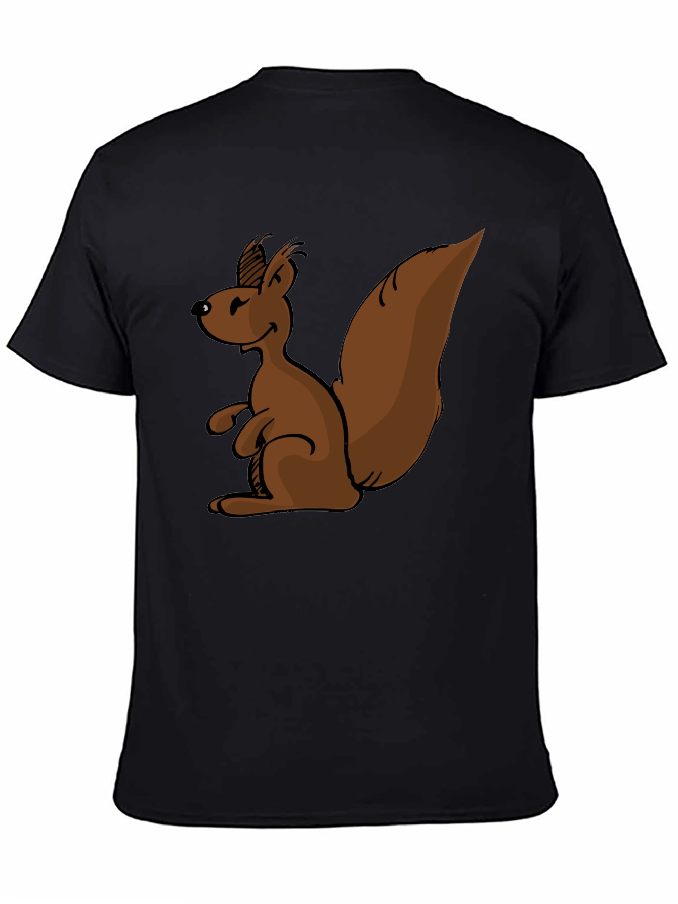 Squirrel Cartoon Graphic Tee - Soft Cotton Blend