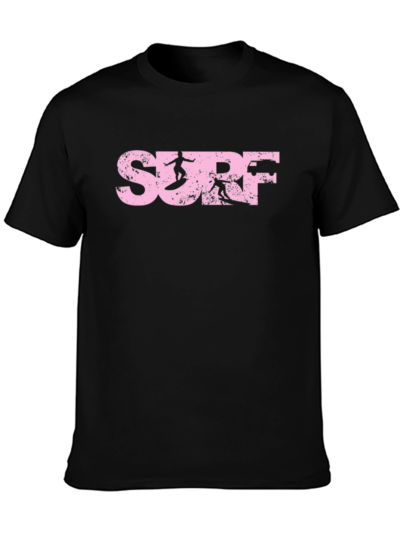 Pink Distressed Surf T-Shirt
