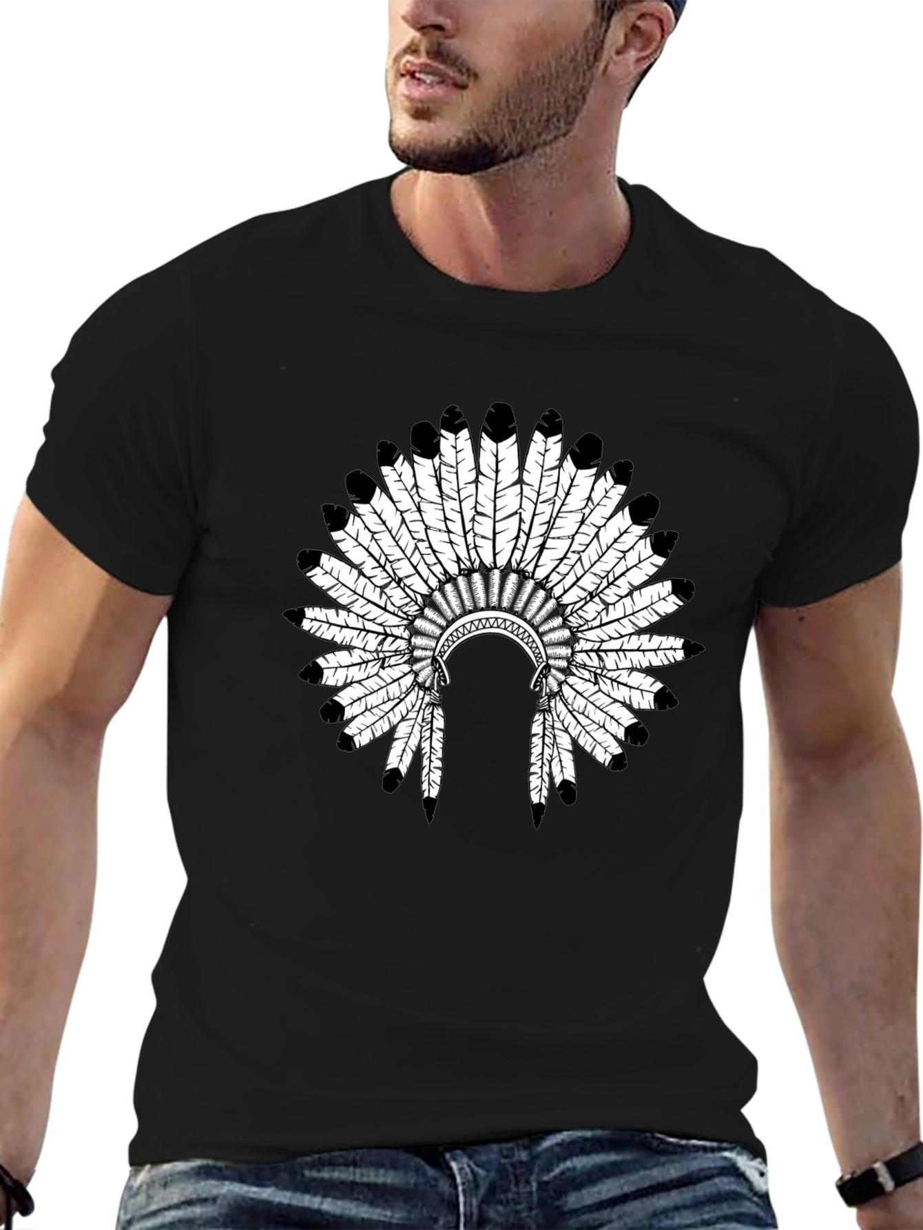 Native American Headdress Graphic Tee