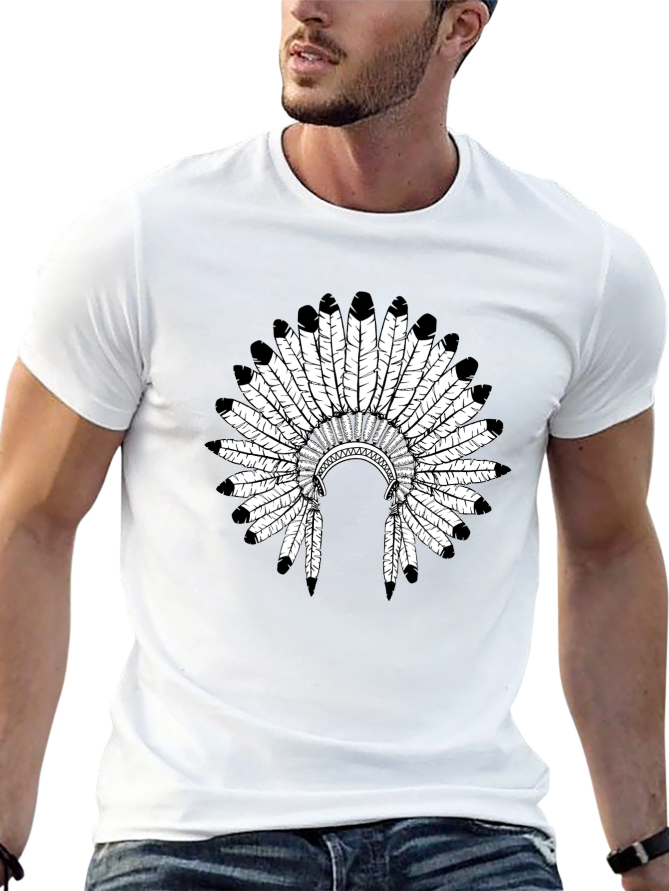 Native American Headdress Graphic Tee