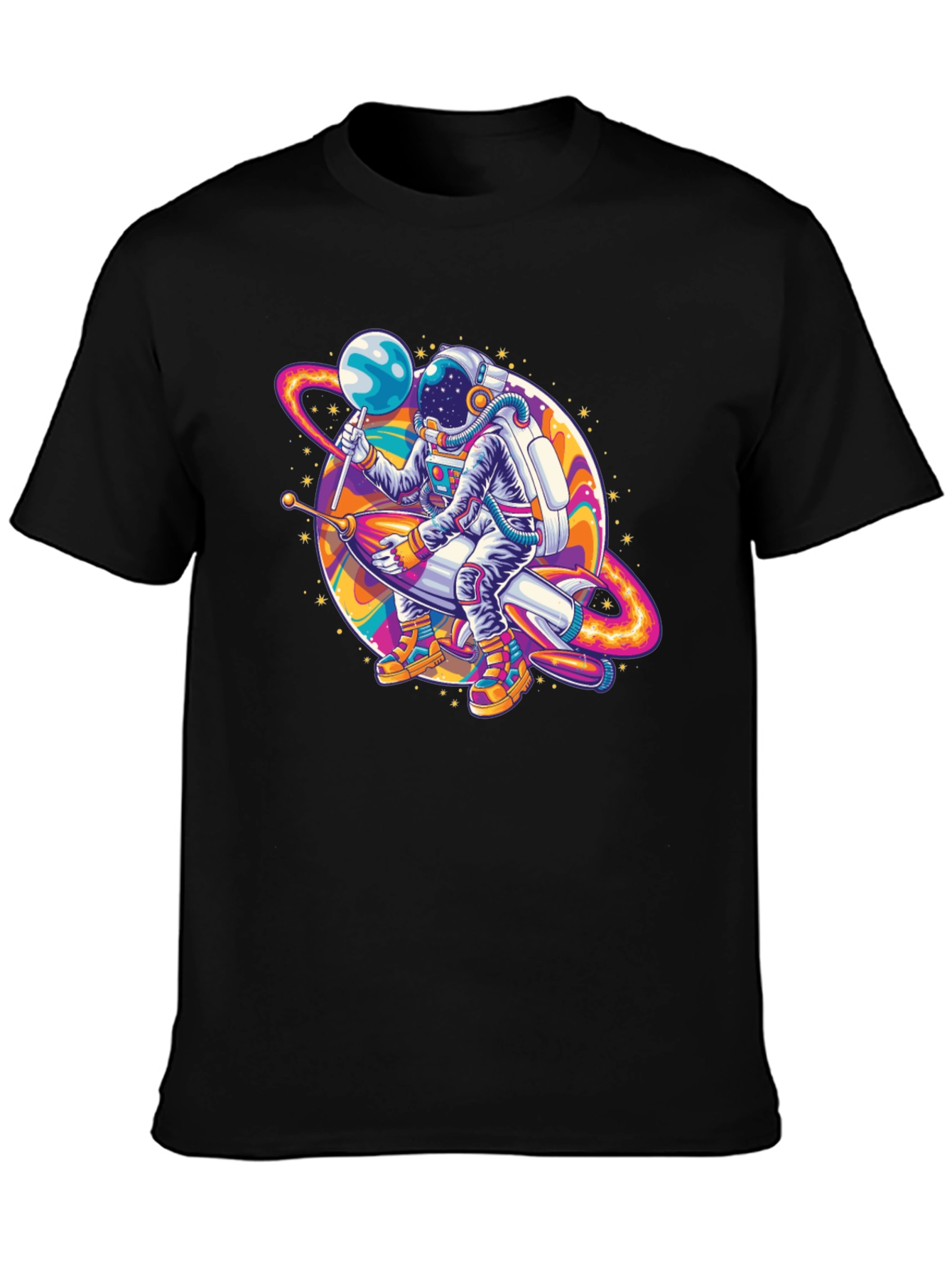 Astronaut Rocket Ride Graphic Tee