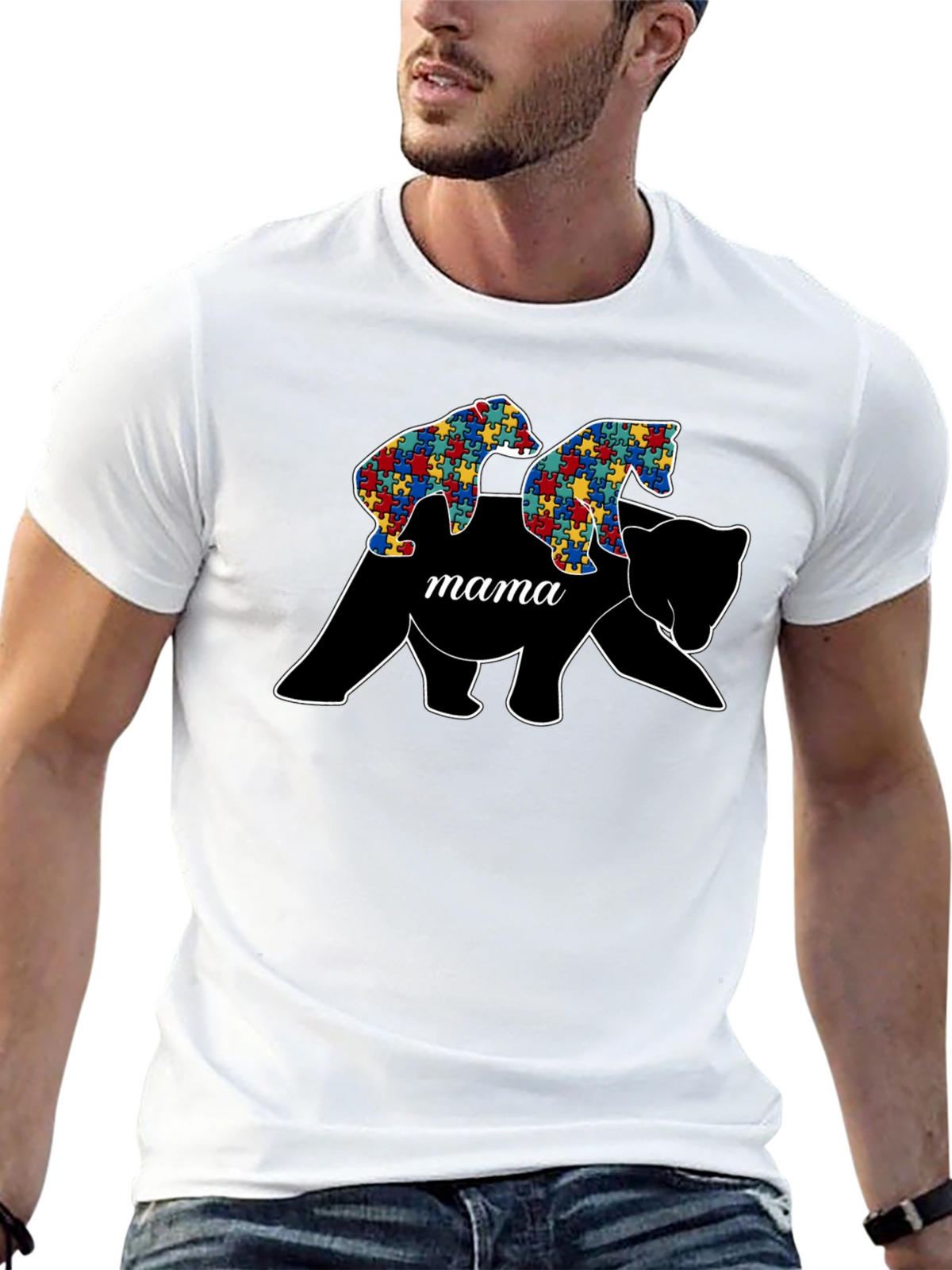 Mama Bear Autism Puzzle Piece Shirt
