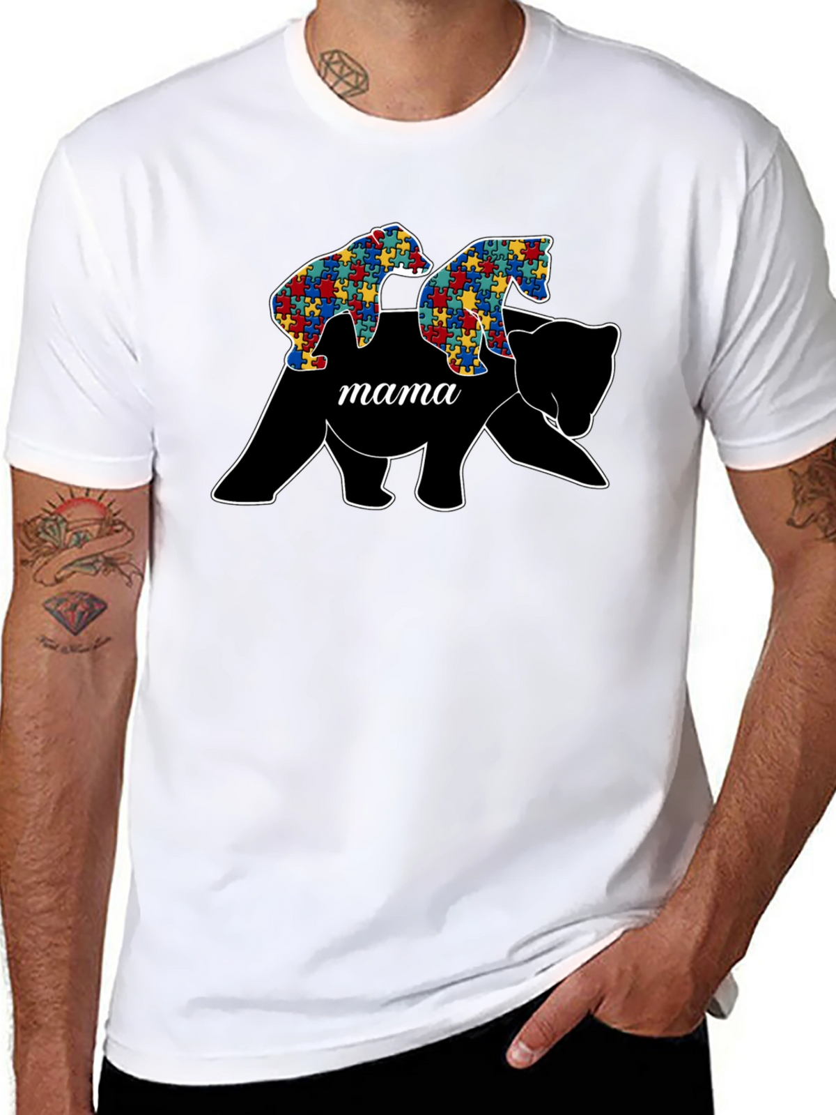 Mama Bear Autism Puzzle Piece Shirt
