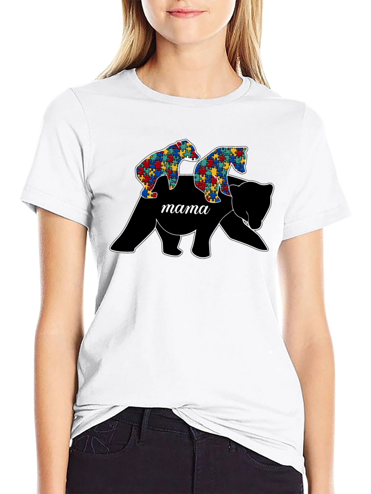 Mama Bear Autism Puzzle Piece Shirt