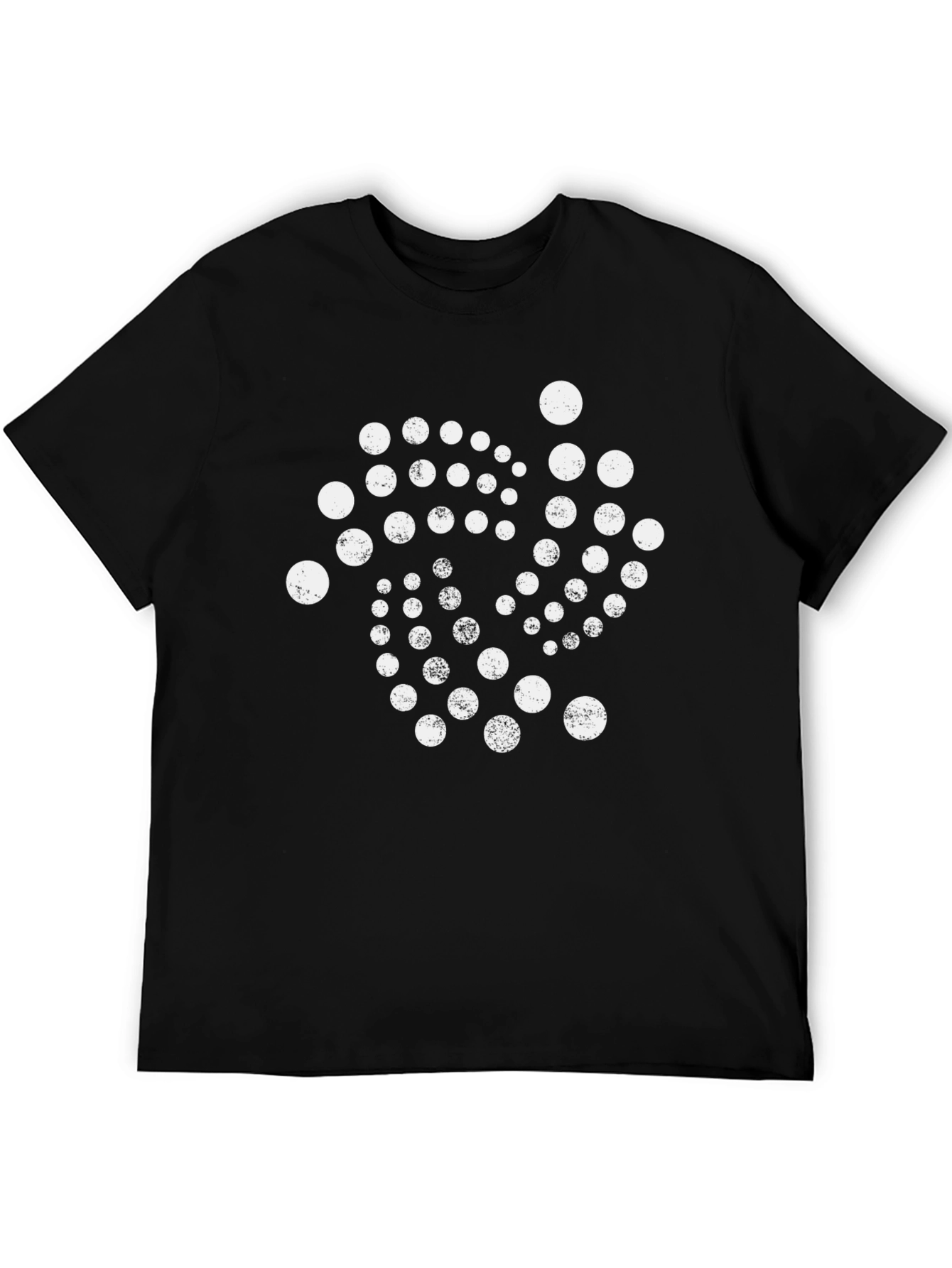 Dotted Pattern Black T-Shirt
