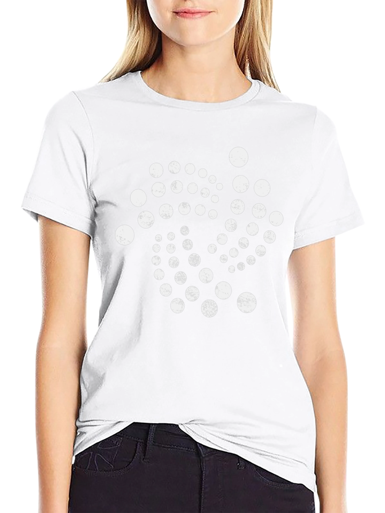 Dotted Pattern Black T-Shirt
