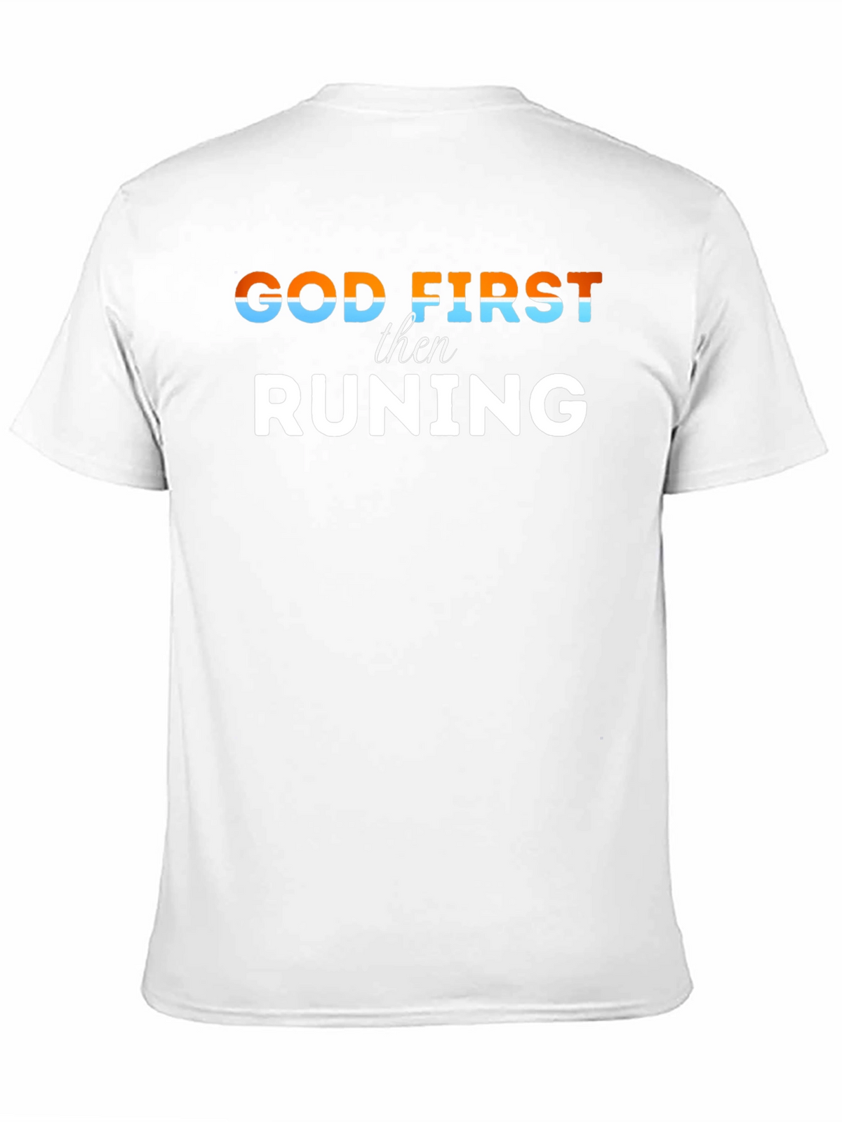 God First Then Running Black Tee
