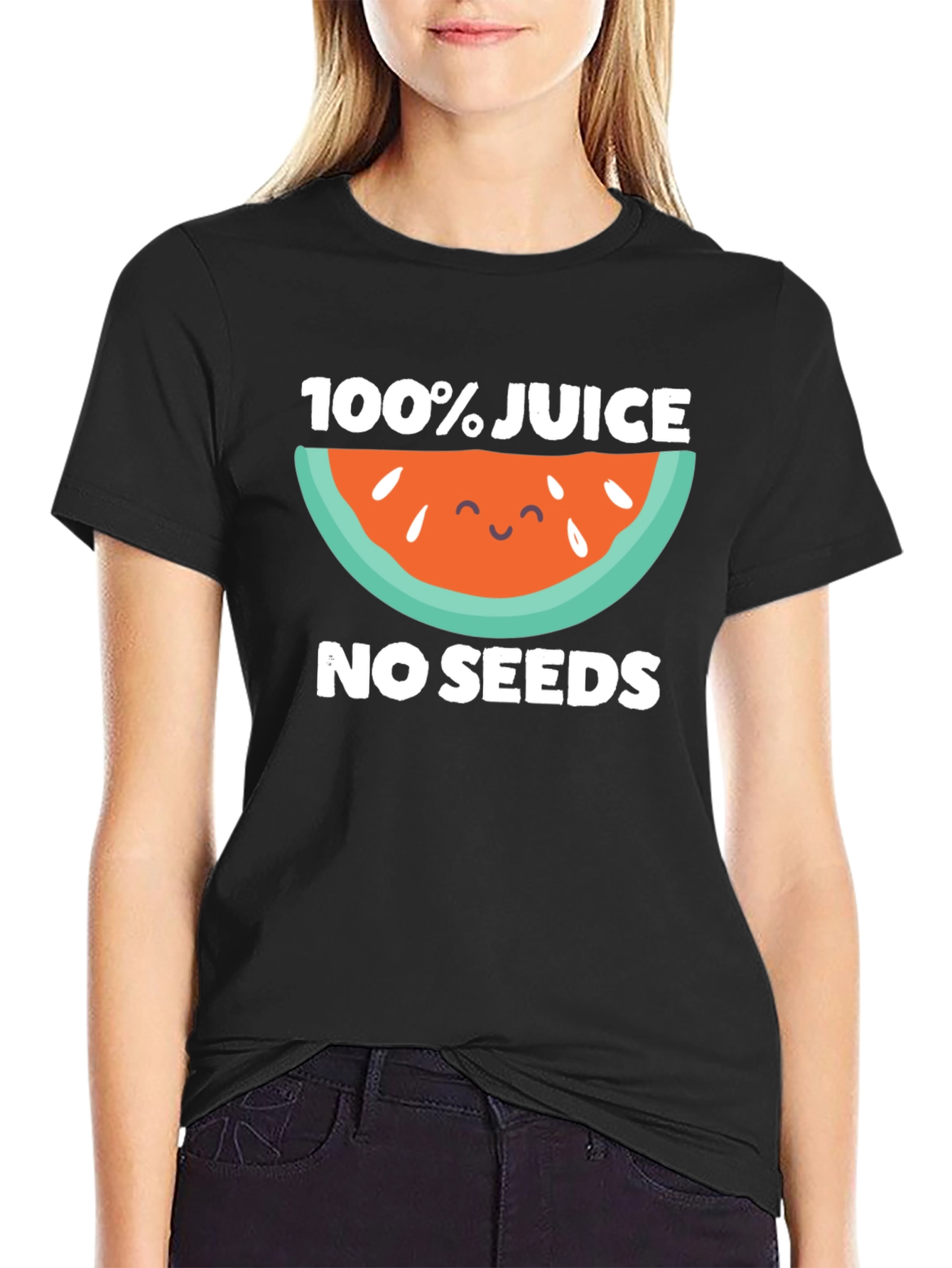 100% Juice No Seeds Black T-Shirt