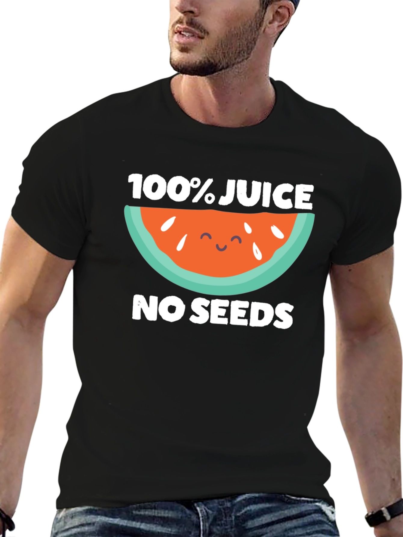 100% Juice No Seeds Black T-Shirt
