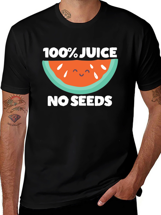 100% Juice No Seeds Black T-Shirt