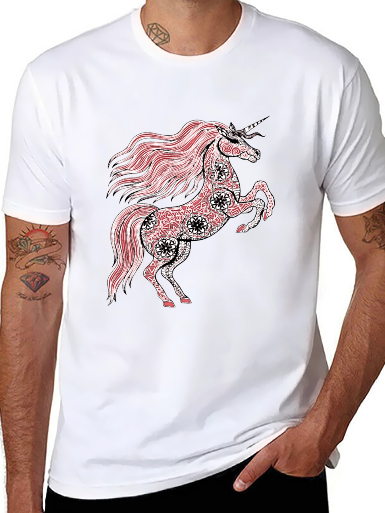 Unicorn Graphic Black T-Shirt