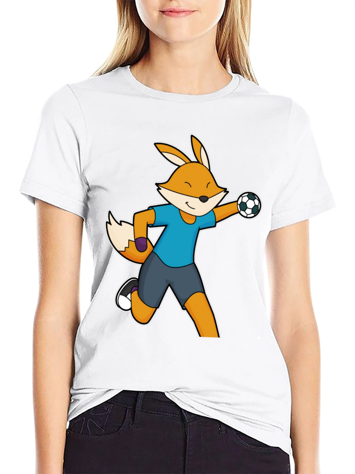 Fox Soccer Player Graphic Tee