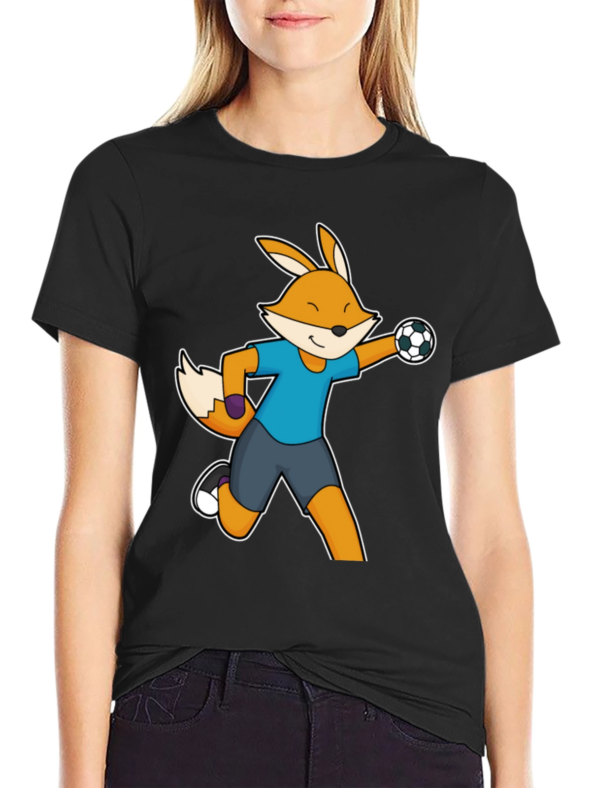 Fox Soccer Player Graphic Tee