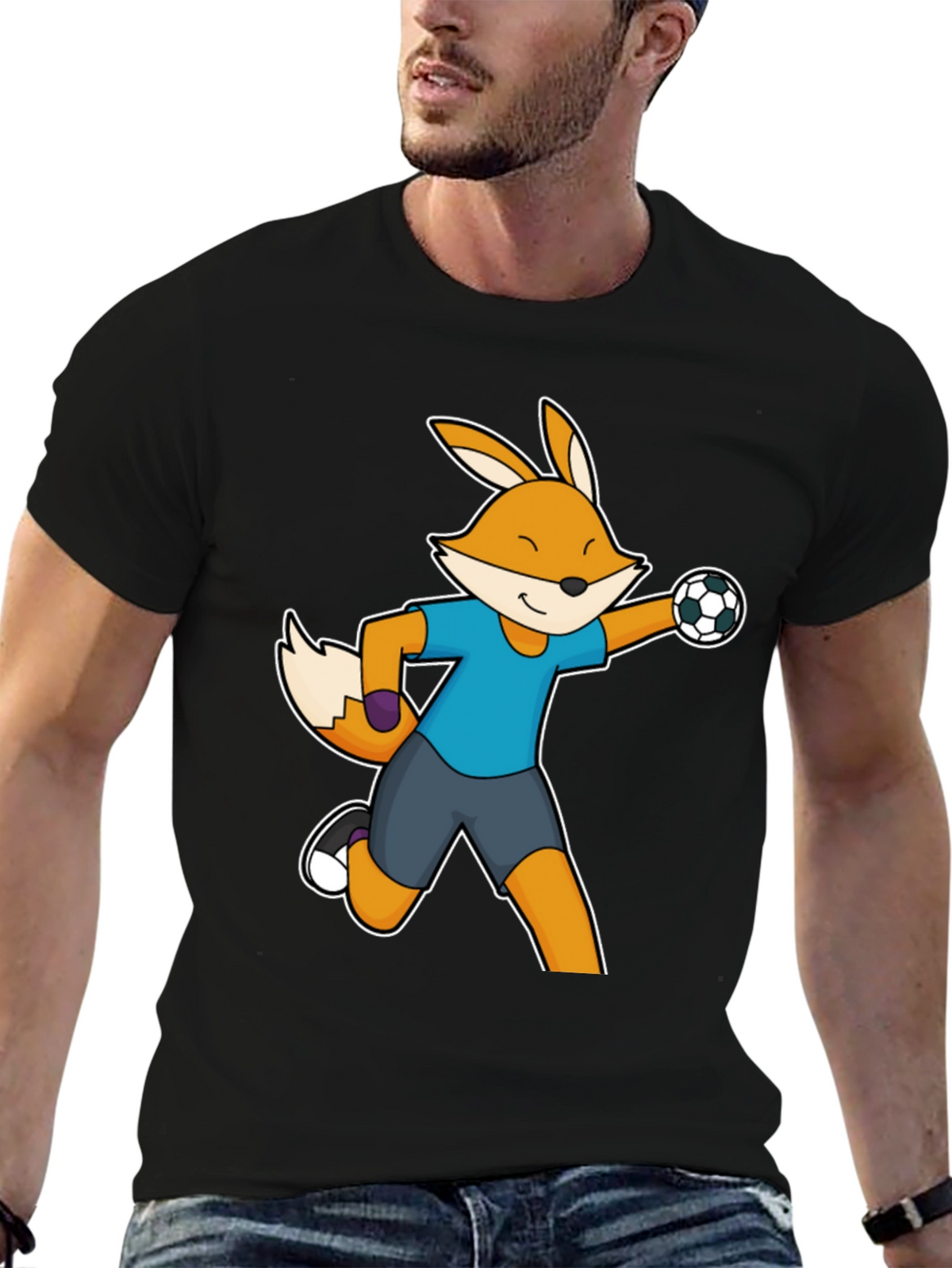 Fox Soccer Player Graphic Tee