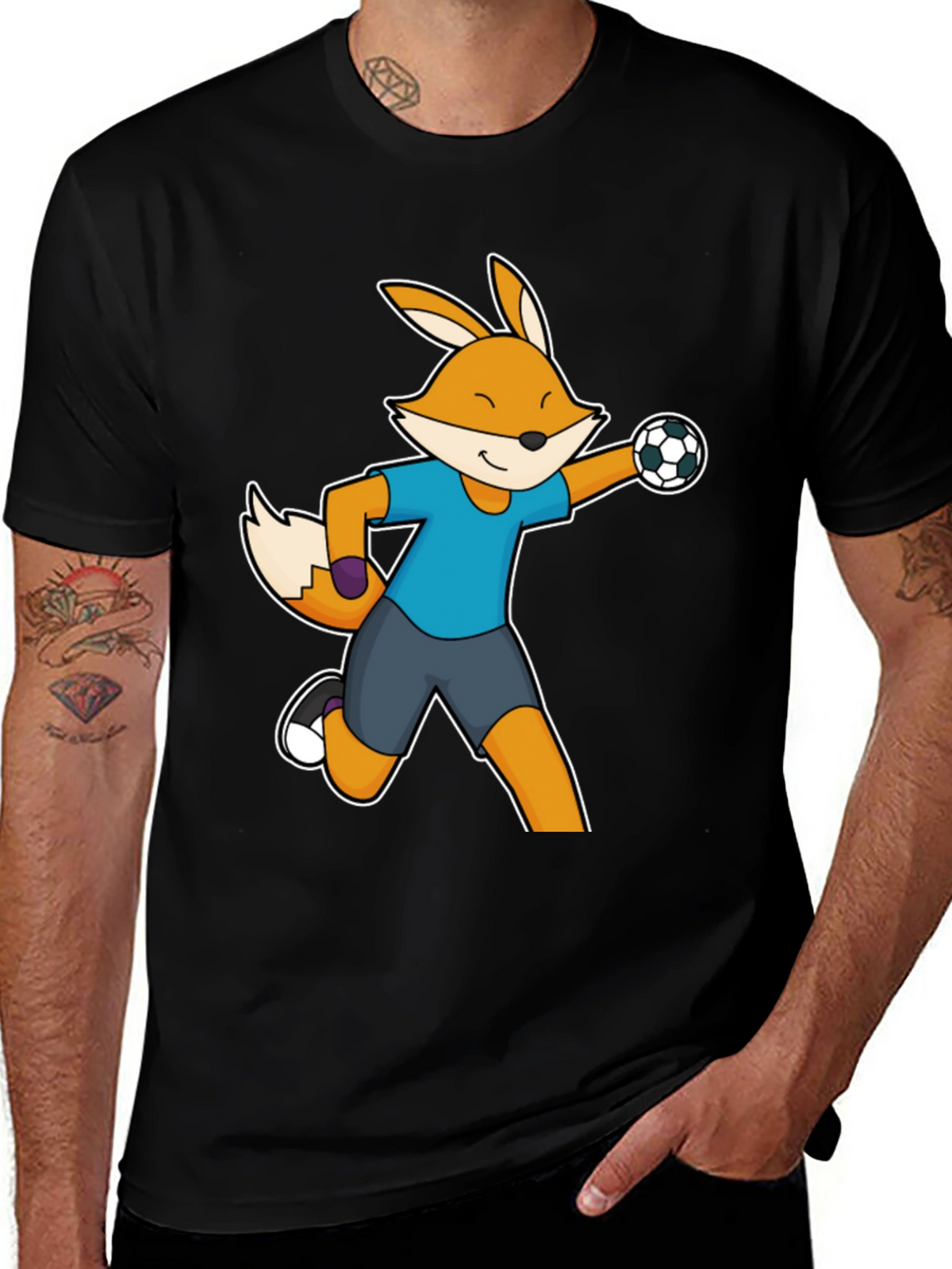Fox Soccer Player Graphic Tee