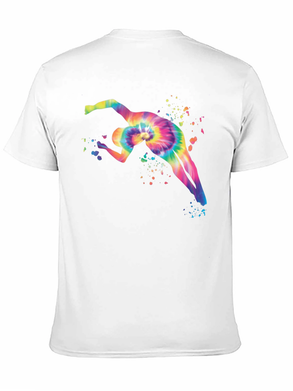 Tie-Dye Gymnast Graphic Black T-Shirt