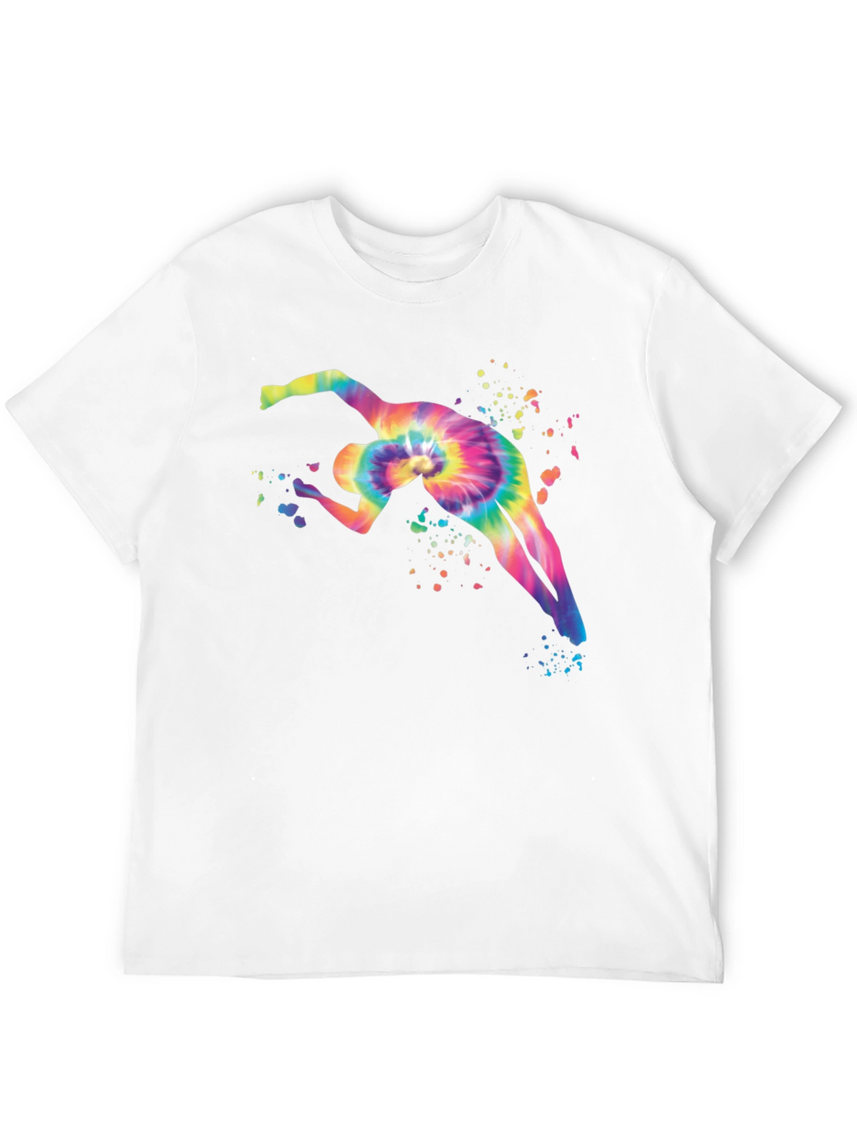 Tie-Dye Gymnast Graphic Black T-Shirt