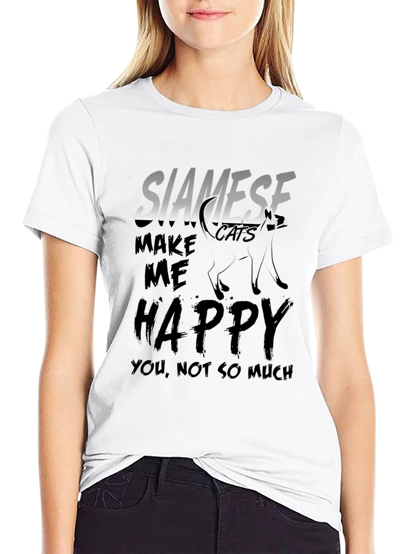 Siamese Cats Make Me Happy T-Shirt