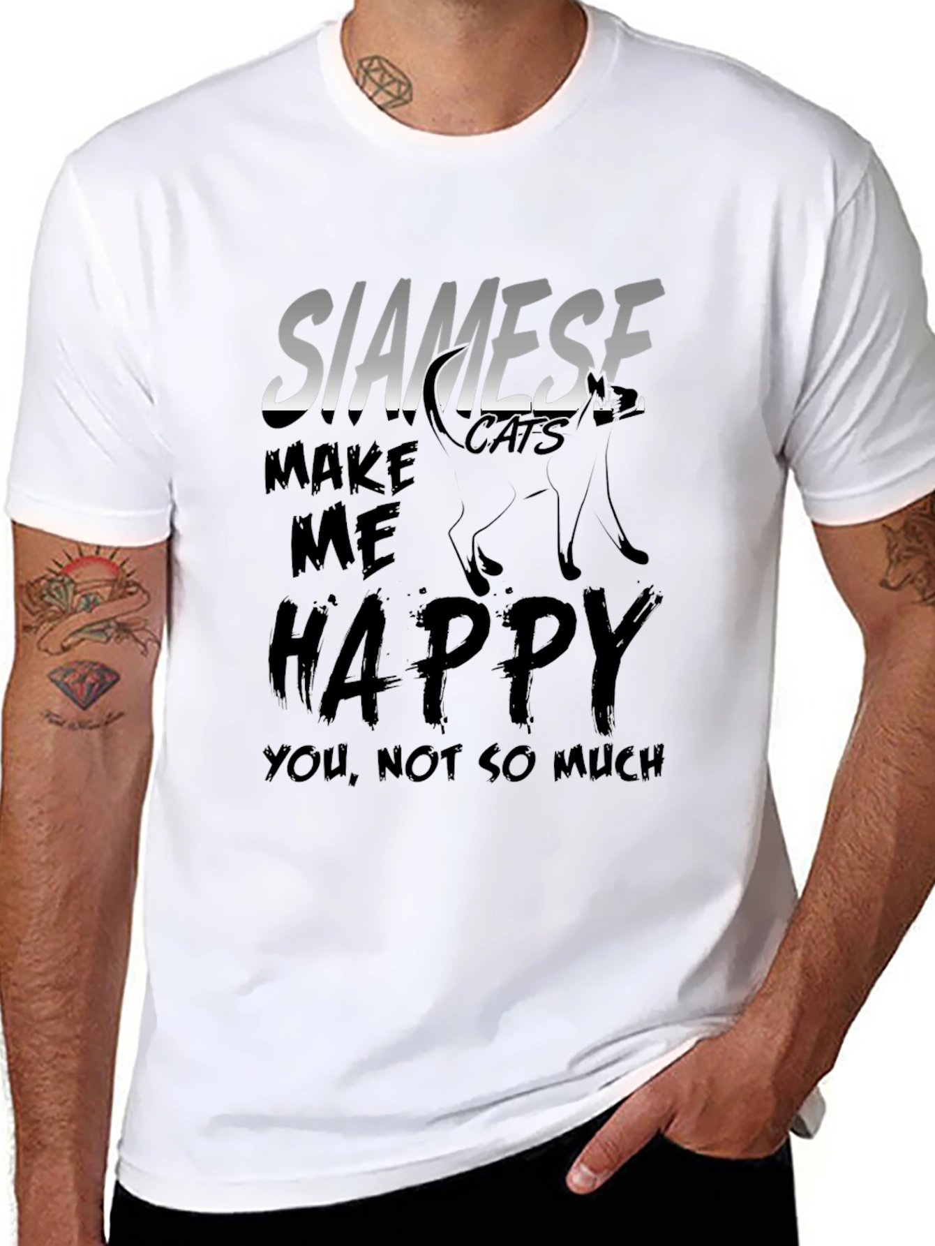 Siamese Cats Make Me Happy T-Shirt
