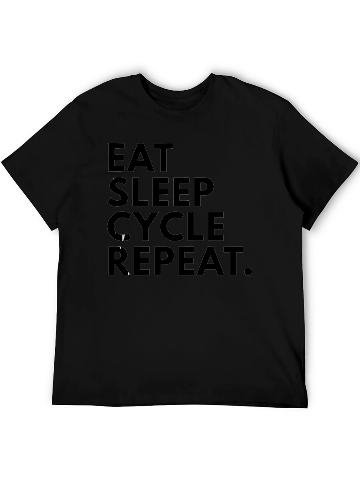 Eat Sleep Cycle Repeat Black Graphic Tee