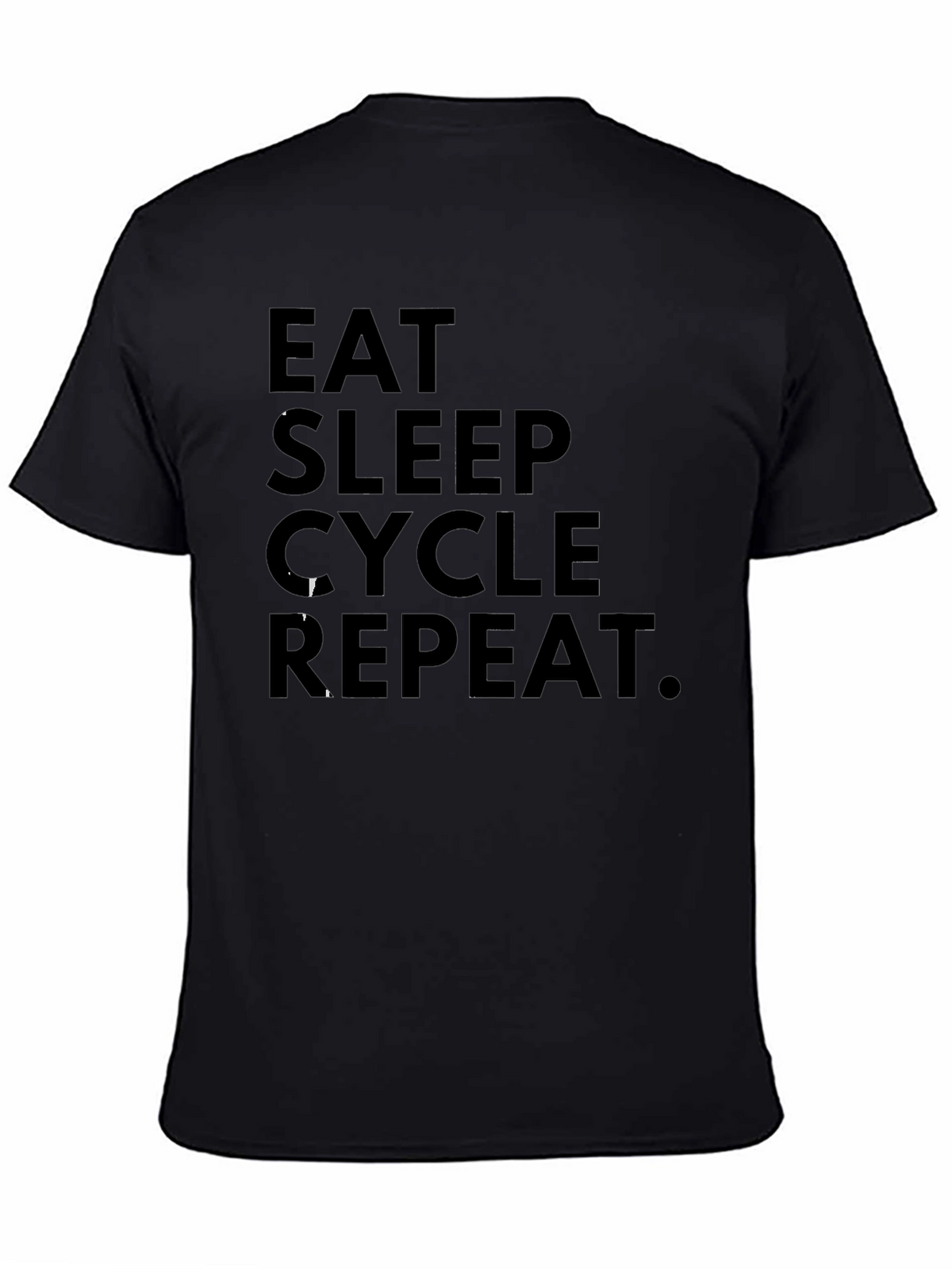 Eat Sleep Cycle Repeat Black Graphic Tee