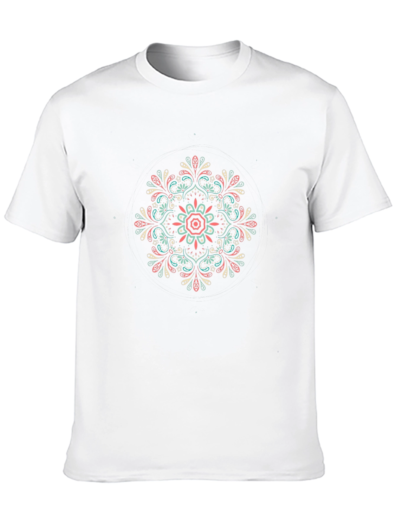 Boho Mandala Graphic Tee - Mens Black T-Shirt
