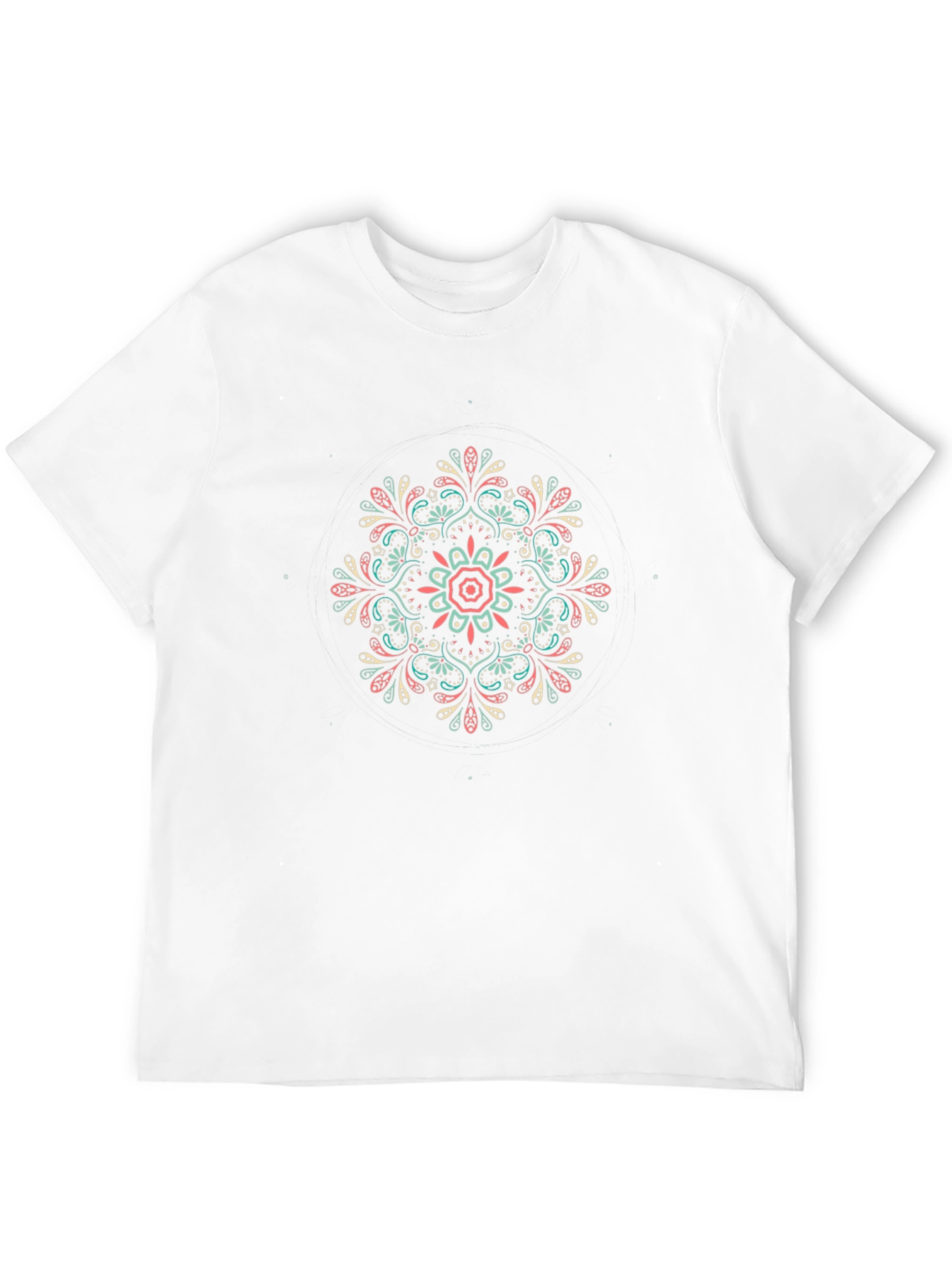 Boho Mandala Graphic Tee - Mens Black T-Shirt