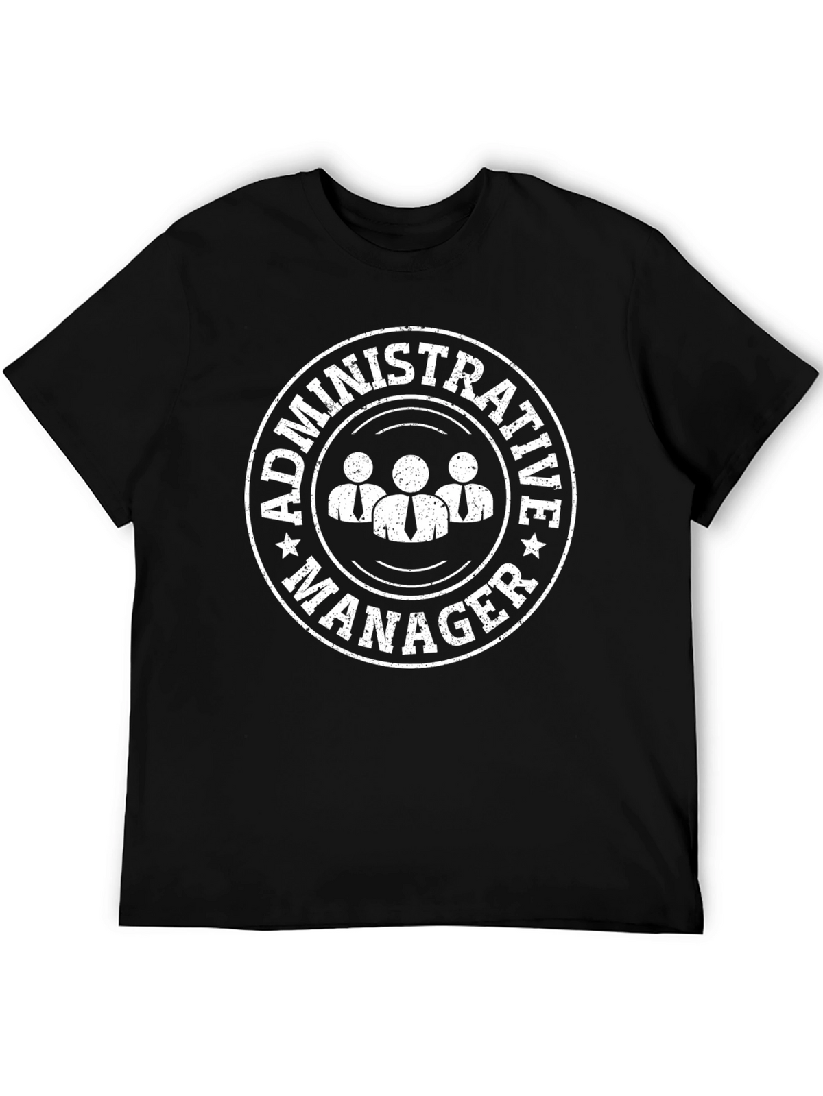 Administrative Manager T-Shirt Black Cotton Tee