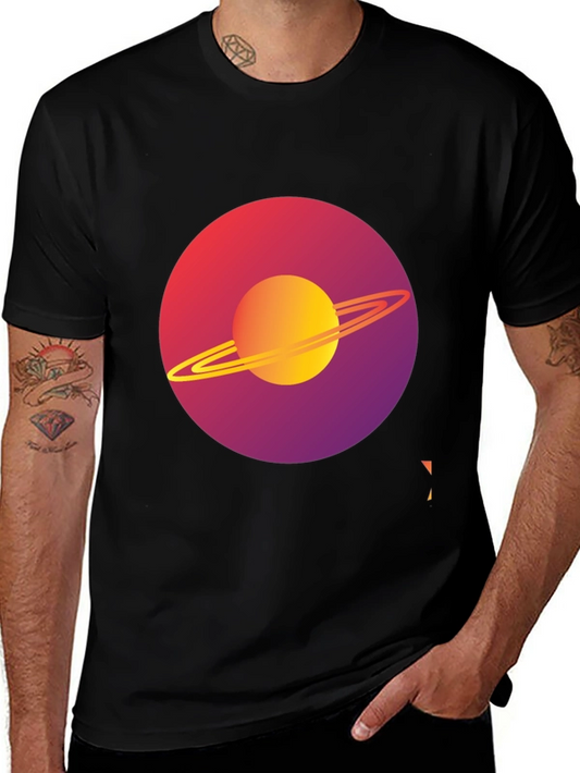 Saturn Graphic Tee - Modern Space Design
