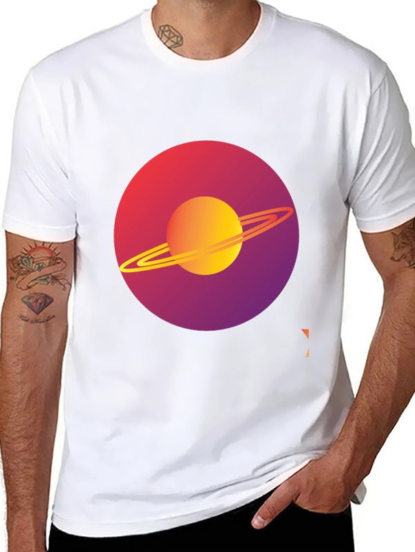 Saturn Graphic Tee - Modern Space Design