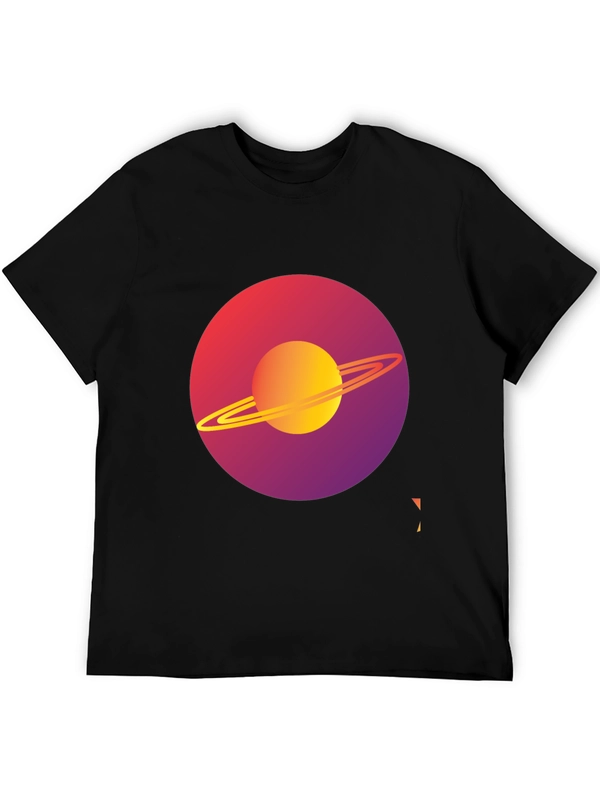 Saturn Graphic Tee - Modern Space Design