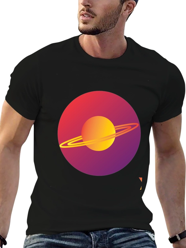 Saturn Graphic Tee - Modern Space Design