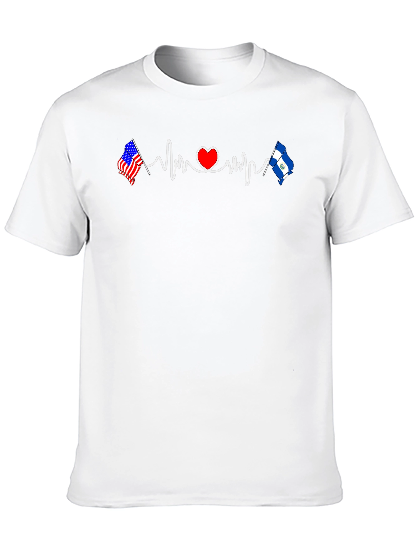USA El Salvador Heartbeat T-Shirt