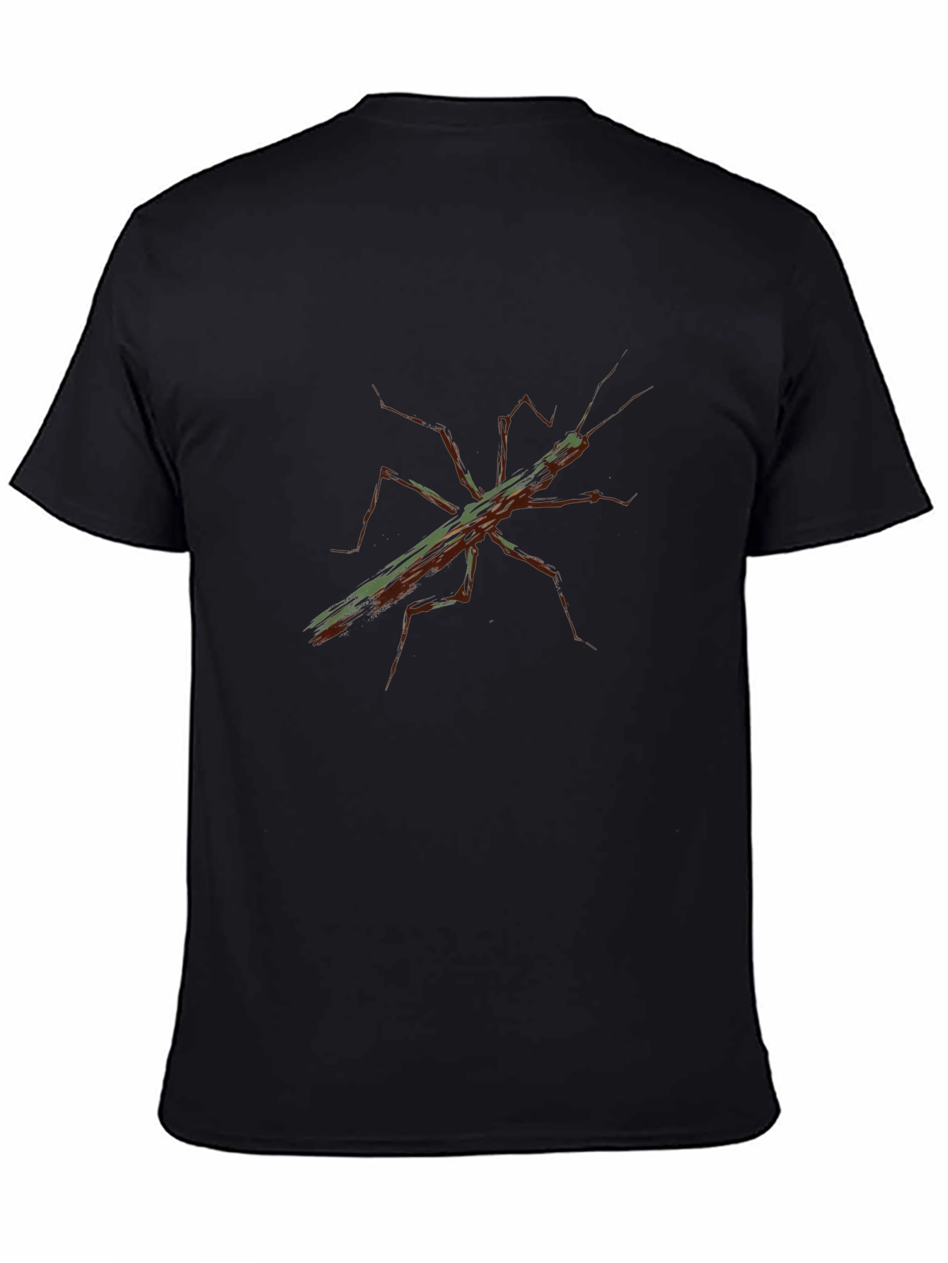 Stick Bug Graphic Tee - Nature Insect Black T-Shirt