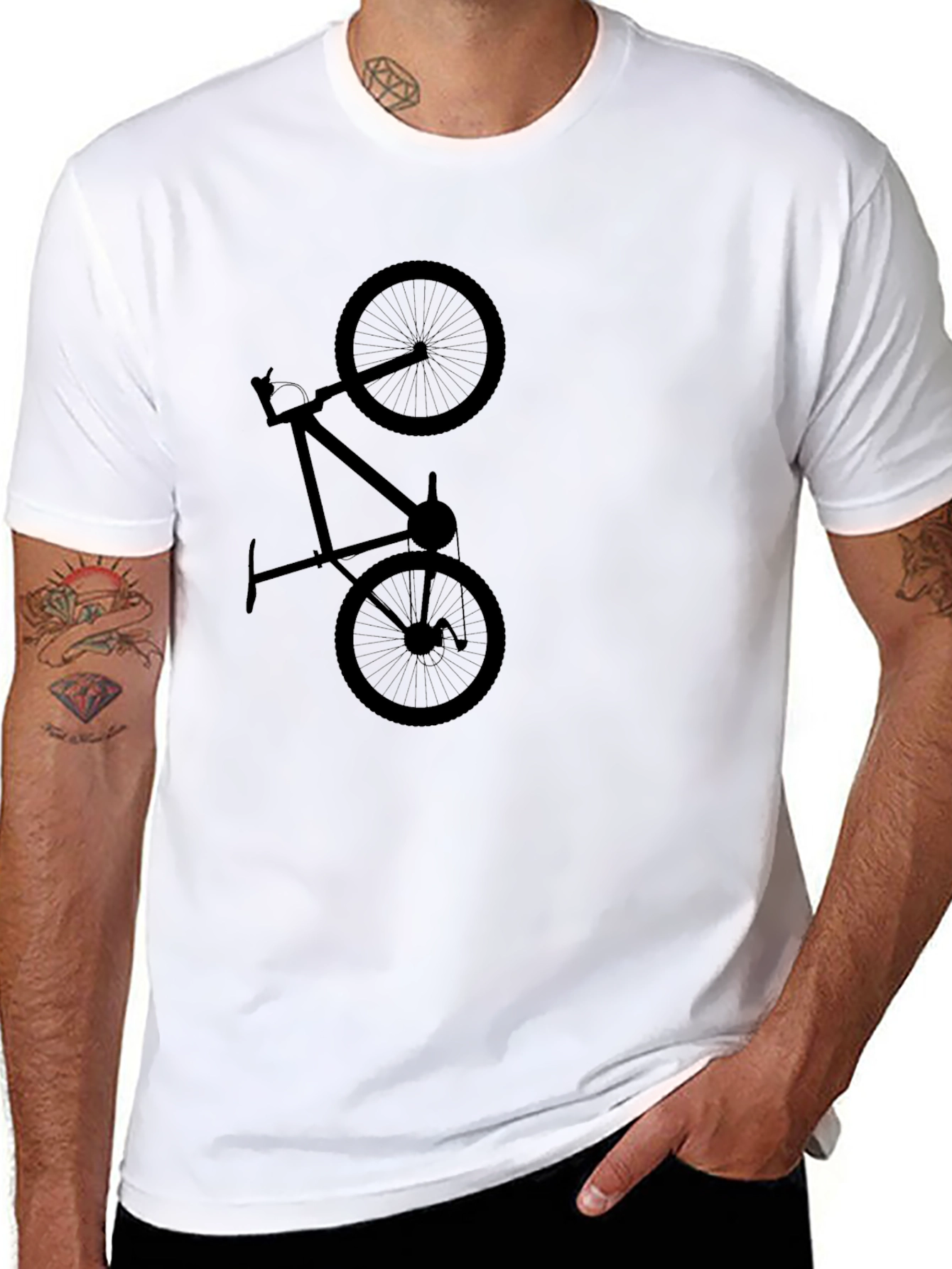 Cool Bike Graphic Black T-Shirt