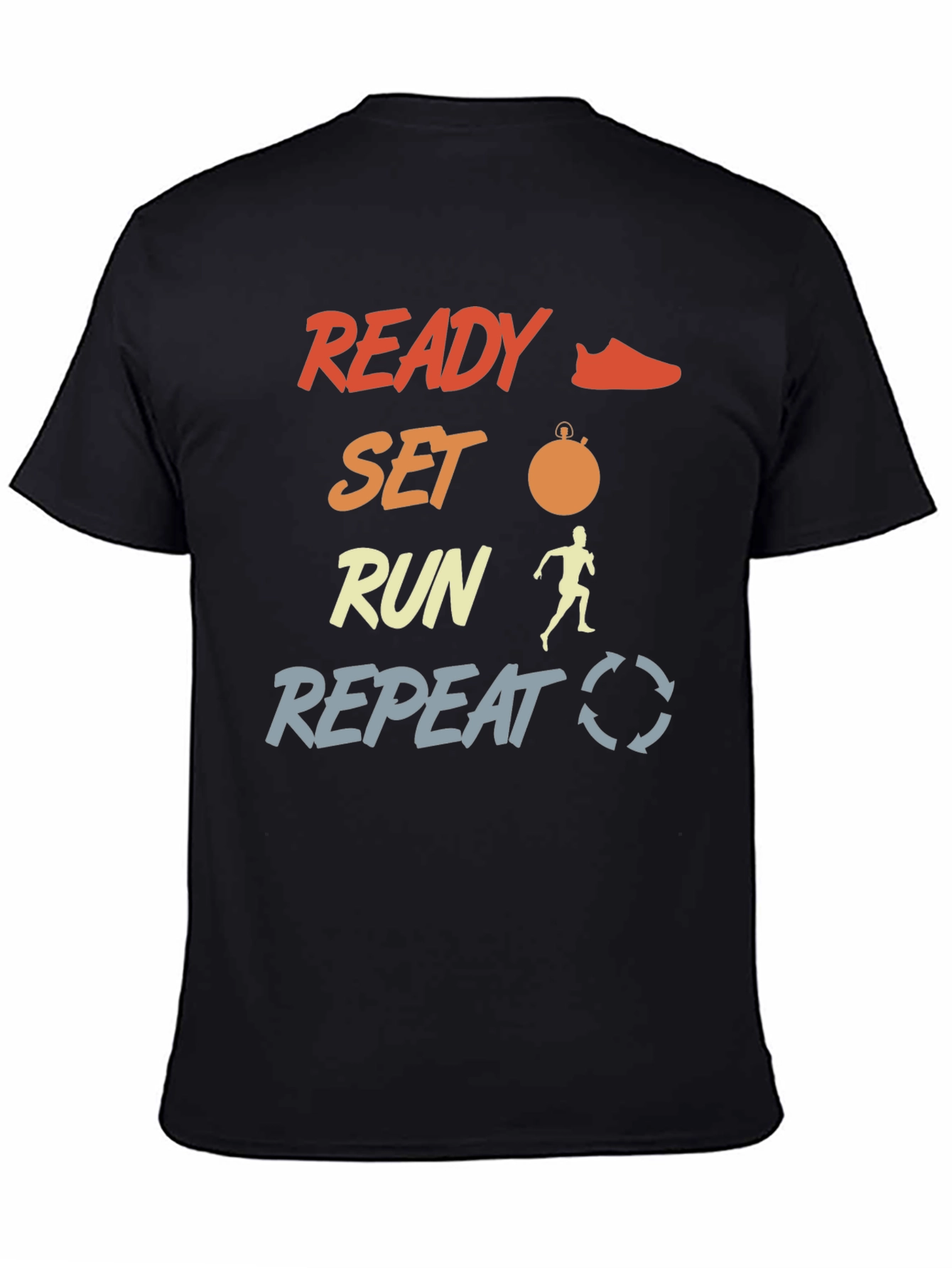 Ready Set Run Mens Graphic Tee
