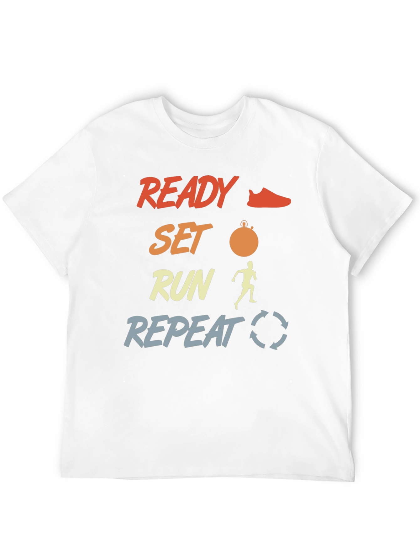 Ready Set Run Mens Graphic Tee