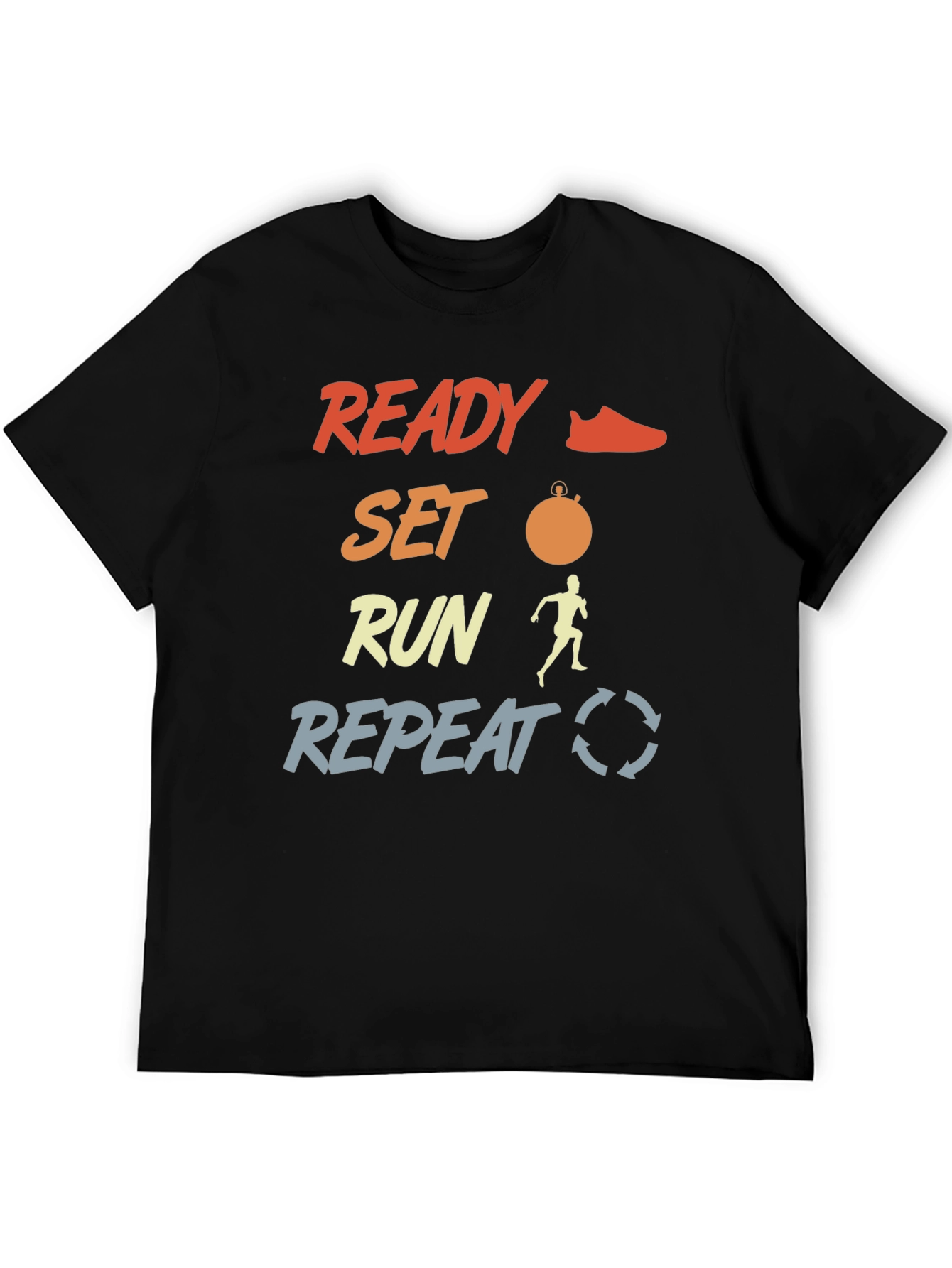 Ready Set Run Mens Graphic Tee