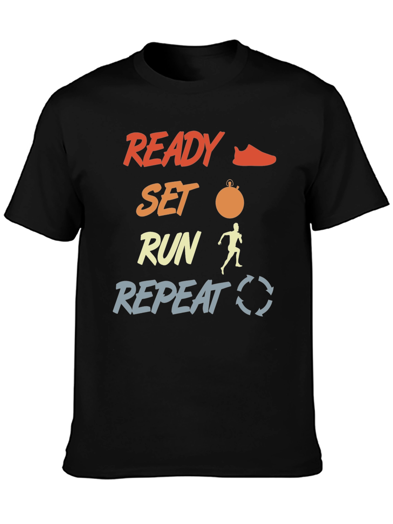 Ready Set Run Mens Graphic Tee